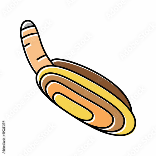 pacific razor clam color icon vector illustration
