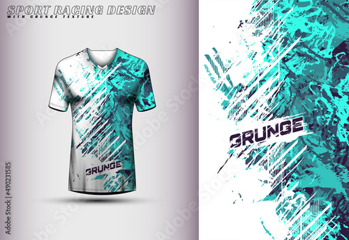 Front racing shirt design. Sports design for racing, cycling, jersey game vector .
