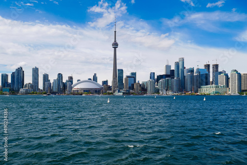 Photography Panoramic view of Toronto, Canada and the sea and the skyline