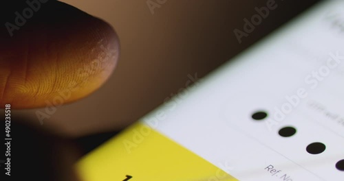 4K Video close up hand put pin code on screen. Concept for digital lifestyle and cyber security.