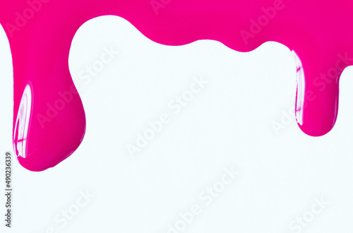 Nail Polish Splattered on White Background