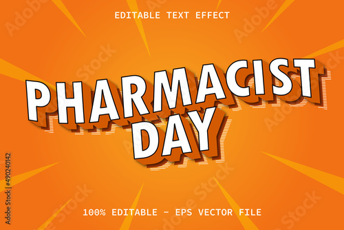 Pharmacist Day With Modern Style Editable Text Effect