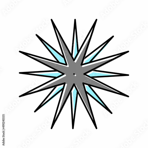 sea urchin color icon vector illustration