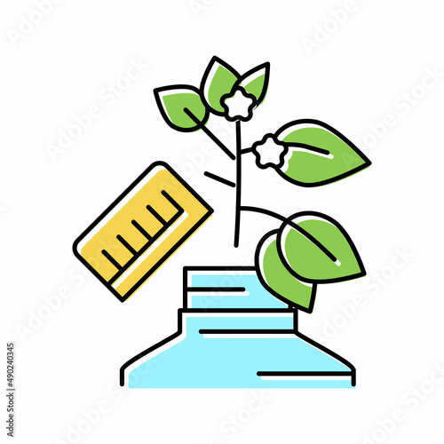 growing homeopathy plant color icon vector illustration