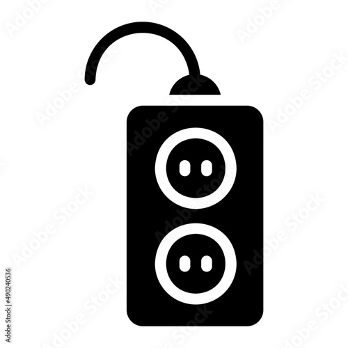 power strip glyph icon