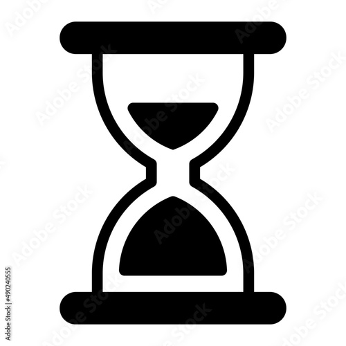 sand clock glyph icon