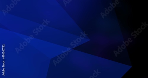 Abstract light black dark blue polygon geometric motion graphics illustration background digital futuristic innovation professional business presentation wallpaper with pyramid triangle pattern