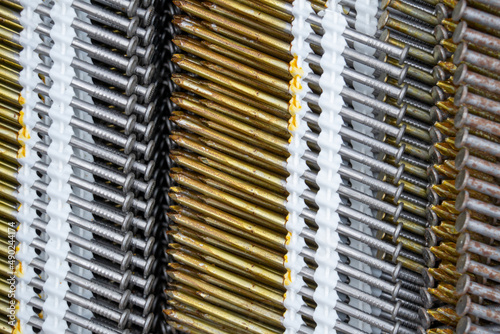 Nail gun nails refills construction backgrounds