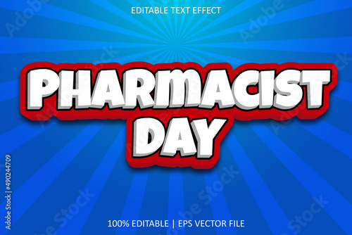 Pharmacist Day With Modern Style Editable Text Effect