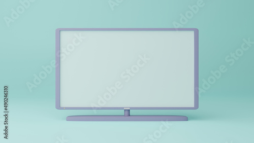 おしゃれでかわいいテレビのCGイラスト 電源オン