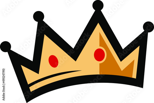 Simple Symbol of Golden Crown 