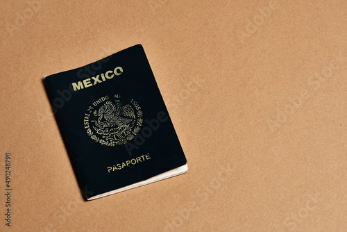 Mexico passport, world travel, travel planning. live traveling Mexicans traveling. photo