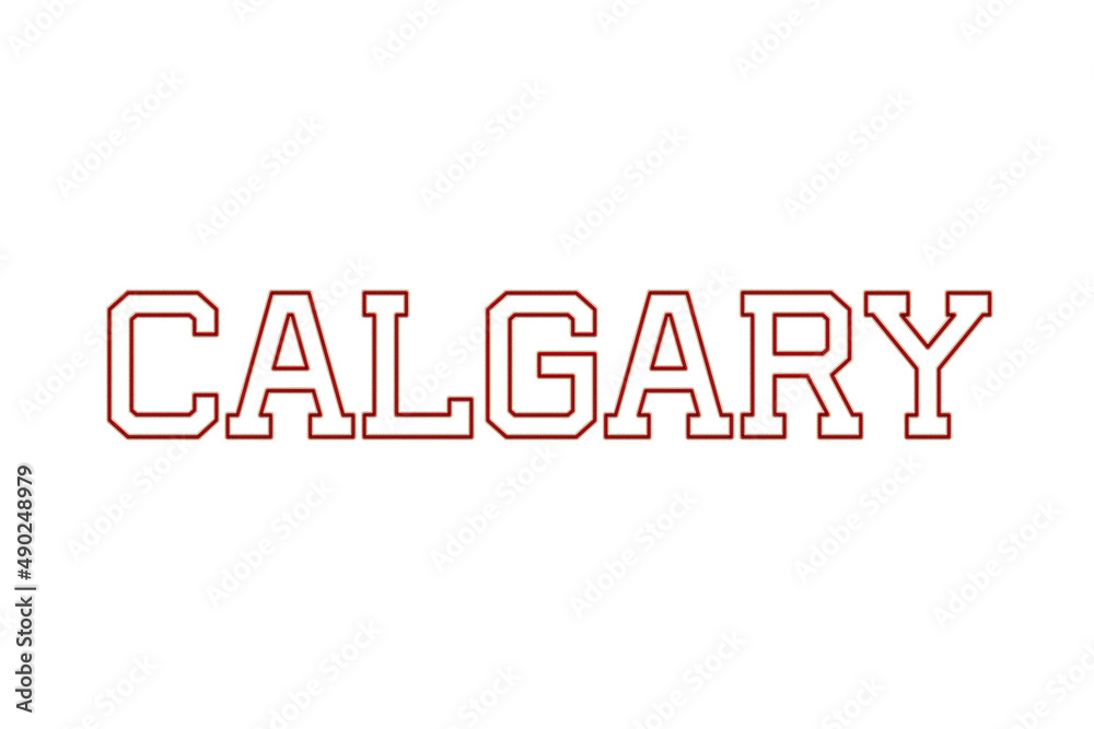 Fototapeta premium Canada city name embroidery design
