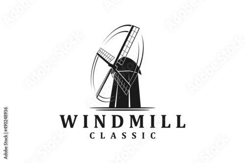 
River Creek and Wind Mill Farm Field logo design inspiration
