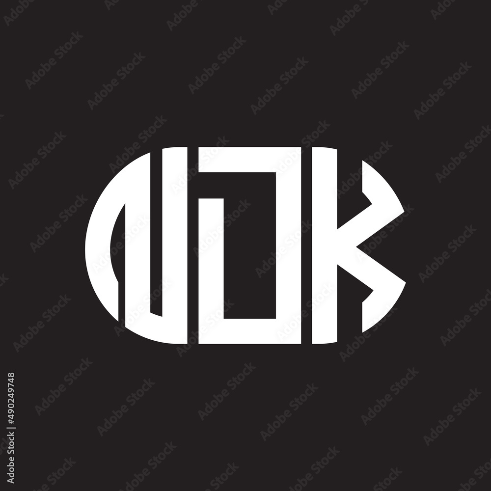 Obraz premium NDK letter logo design on black background. NDK creative initials letter logo concept. NDK letter design.