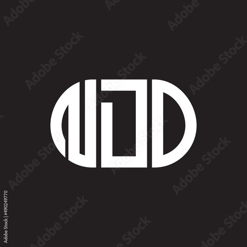 NDO letter logo design on black background. NDO creative initials letter logo concept. NDO letter design. photo