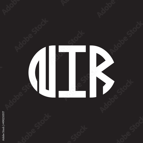 NIR letter logo design on black background. NIR creative initials letter logo concept. NIR letter design.