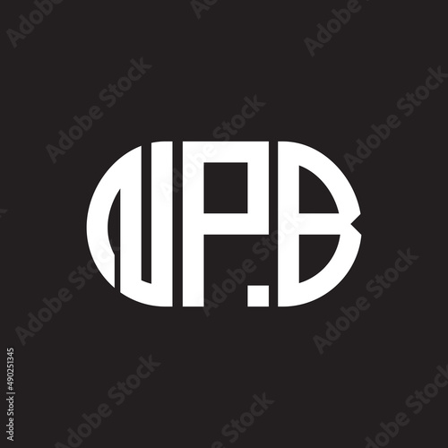 NPB letter logo design on black background. NPB creative initials letter logo concept. NPB letter design. photo