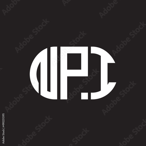 NPI letter logo design on black background. NPI creative initials letter logo concept. NPI letter design. photo