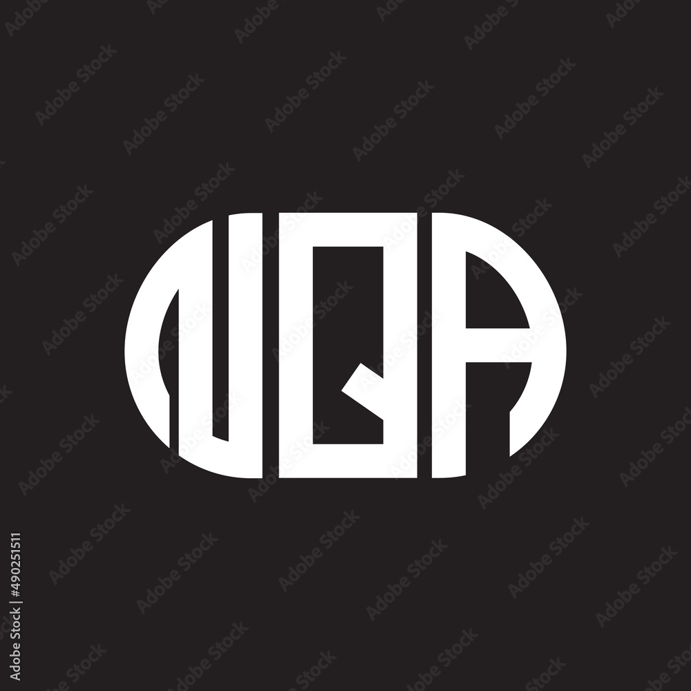 NQA letter logo design on black background. NQA creative initials letter logo concept. NQA letter design. NQA letter logo design on black background. NQA creative initials letter logo concept. NQA letter design.