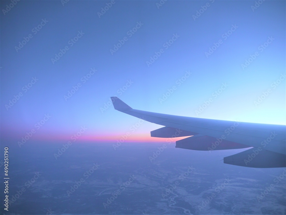 Scandinavian sea seen from an airplane Scandinavian sea seen from an airplane