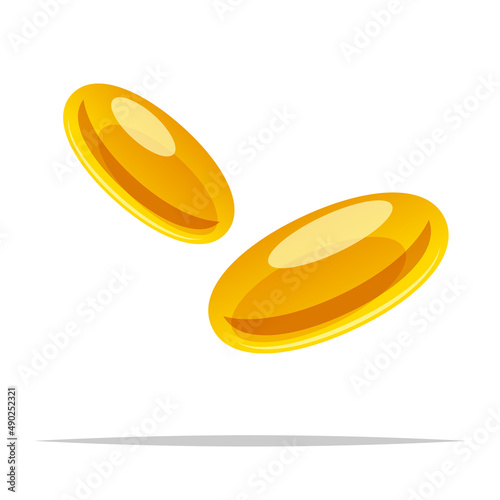 Fish oil capsule vector isolated illustration