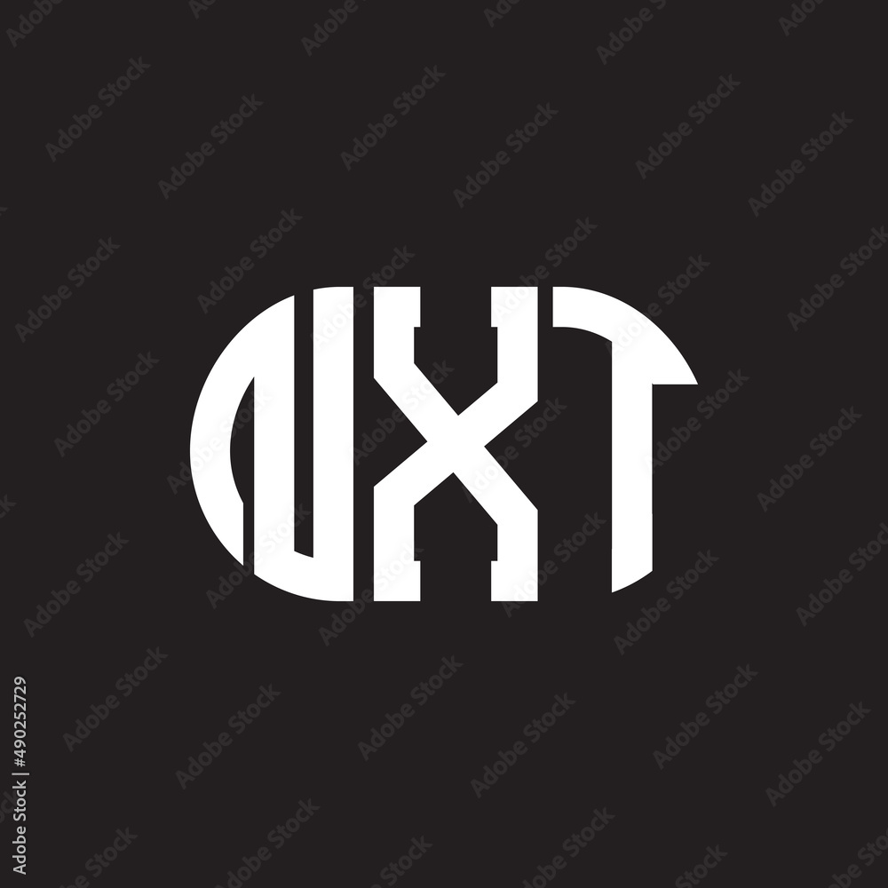 NXT letter logo design on black background. NXT creative initials letter logo concept. NXT letter design.