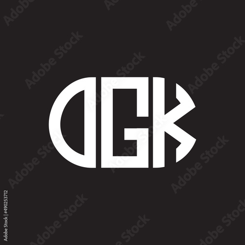 OGK letter logo design on black background. OGK creative initials letter logo concept. OGK letter design. photo