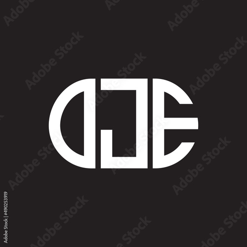 OJE letter logo design on black background. OJE creative initials letter logo concept. OJE letter design. photo