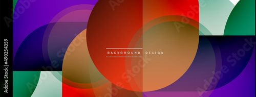 Creative geometric wallpaper. Minimal circle triangle and square line abstract background. Vector illustration for wallpaper banner background or landing page