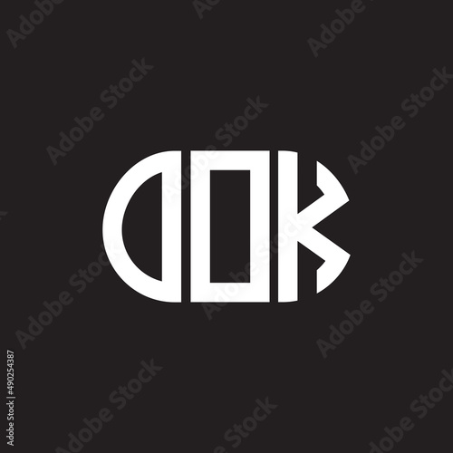 OOK letter logo design on black background. OOK creative initials letter logo concept. OOK letter design.