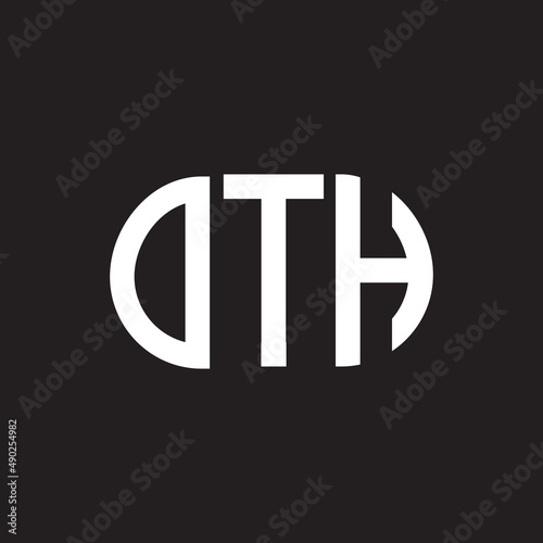 OTH letter logo design on black background. OTH creative initials letter logo concept. OTH letter design. photo