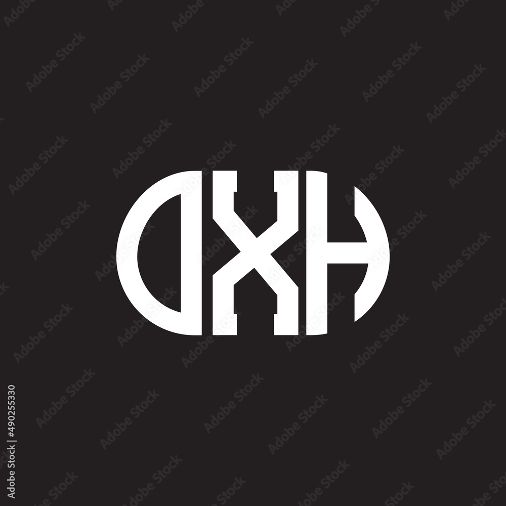 OXH letter logo design on black background. OXH creative initials letter logo concept. OXH letter design. OXH letter logo design on black background. OXH creative initials letter logo concept. OXH letter design.