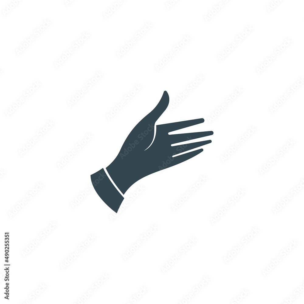 Hand symbol icon illustration template Hand symbol icon illustration template