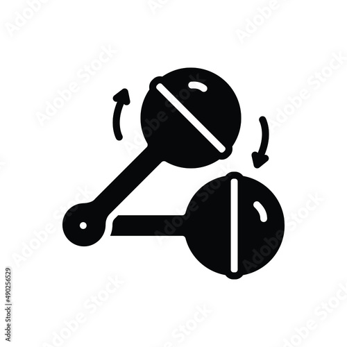 Black solid icon for turns toys