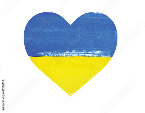 yellow-blue heart like the flag of Ukraine
