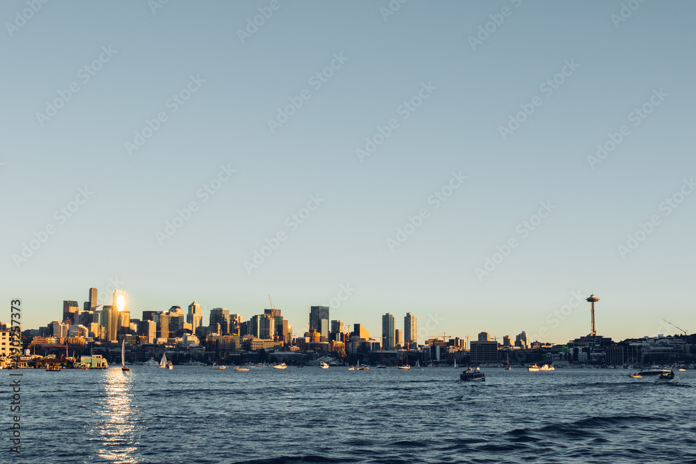 Seattle skyline from Lake Union waters