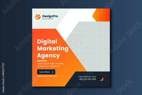 agency social post banner vector design