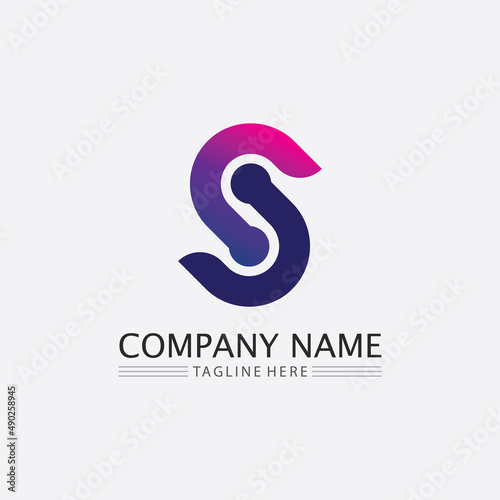 S letter and font design logo Business corporate S letter vector