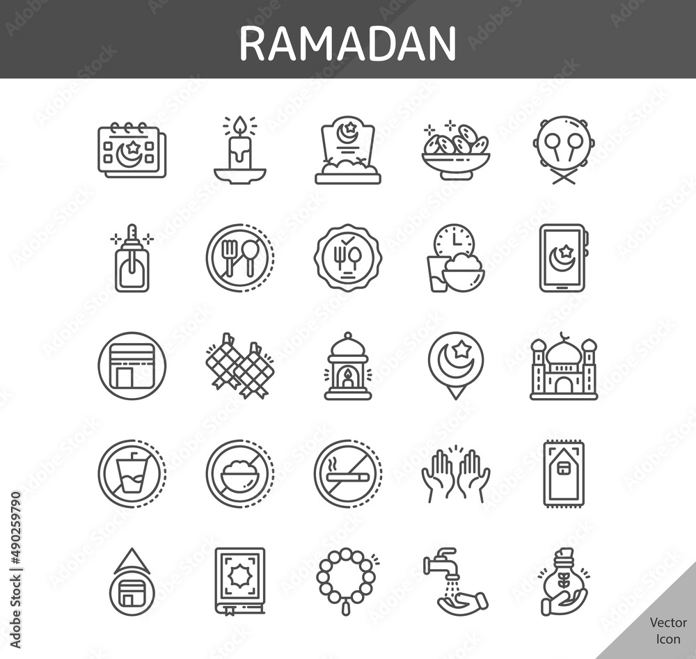 ramadan icon set, isolated outline icon in light background, perfect for website, blog, logo, graphic design, social media, UI, mobile app, EPS vector illustration ramadan icon set, isolated outline icon in light background, perfect for website, blog, logo, graphic design, social media, UI, mobile app, EPS vector illustration