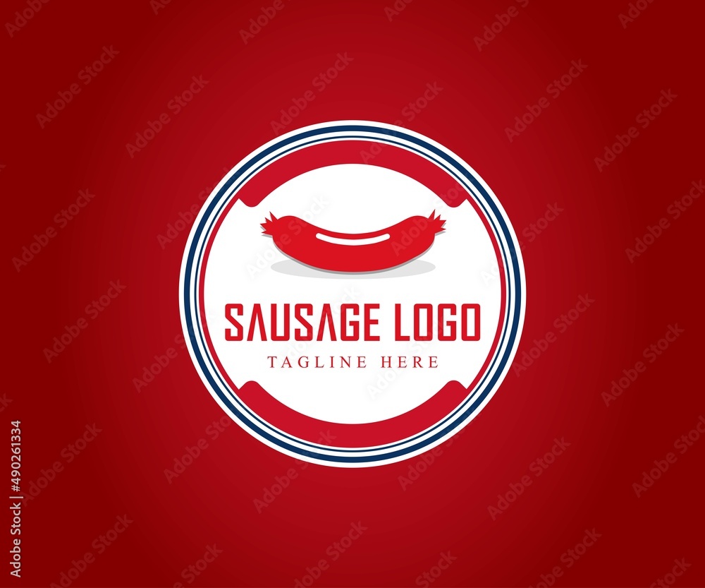 Sausage logo design vector template Sausage logo design vector template