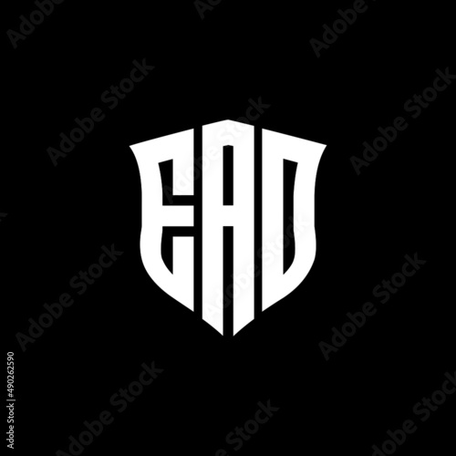EAD letter logo design with black background in illustrator, vector logo modern alphabet font overlap style. calligraphy designs for logo, Poster, Invitation, etc.