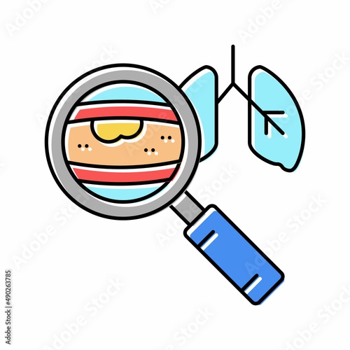 pulmonary vascular disease color icon vector illustration