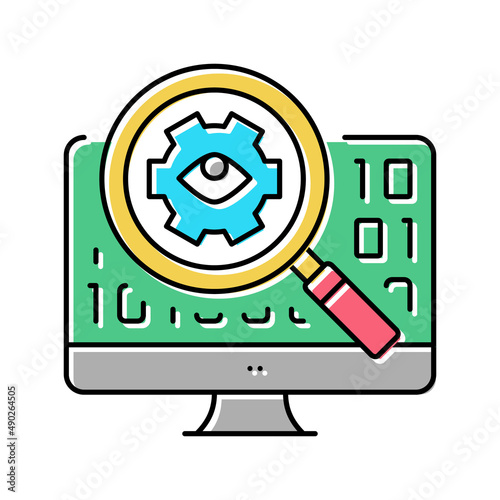 open source software color icon vector illustration
