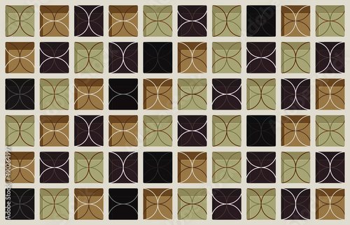 Illustration classic seamless patchwork tile mosaic retro Vintage pattern vector background. Traditional decorative geometric ornate ceramic Suitable interior for bathroom, toilet, kitchen decorative.