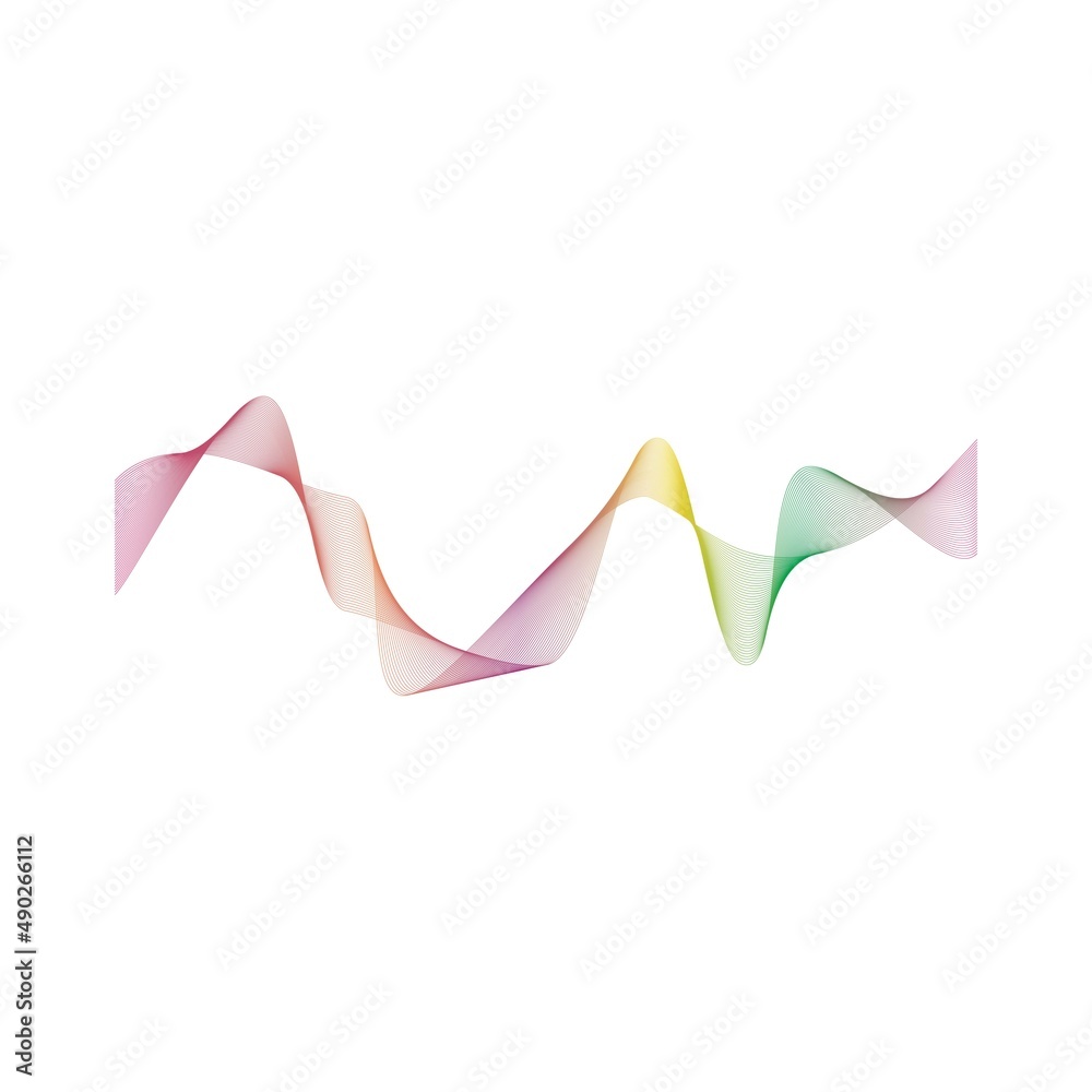 Sound waves line equalizer logo vector illustration design template icon