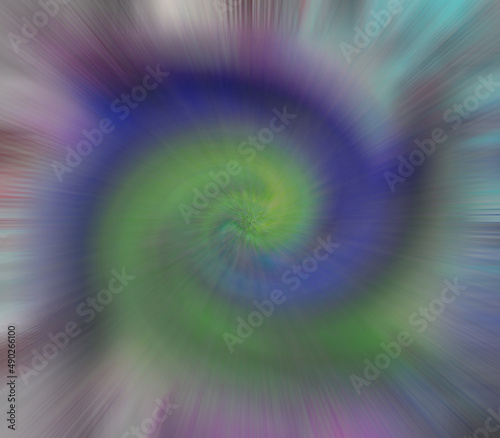 Abstract glitch art swirl background image.