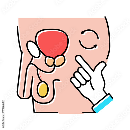 massage prostate color icon vector illustration