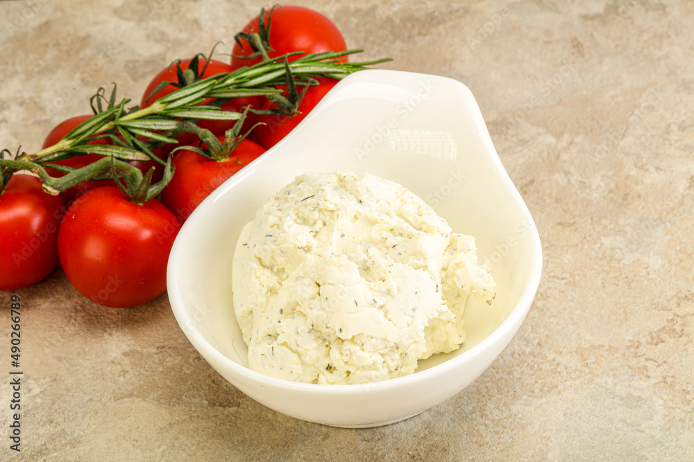 Soft cream cheese with herbs Soft cream cheese with herbs