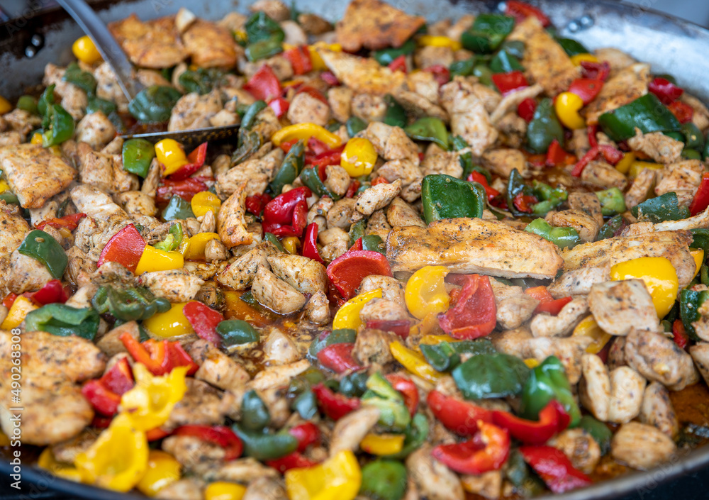 Asian street food made from meat and vegetables Asian street food made from meat and vegetables